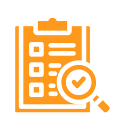 inspection icon orange